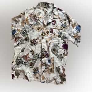 Lucky Brand Men's Casual Shirt with Artistic Print